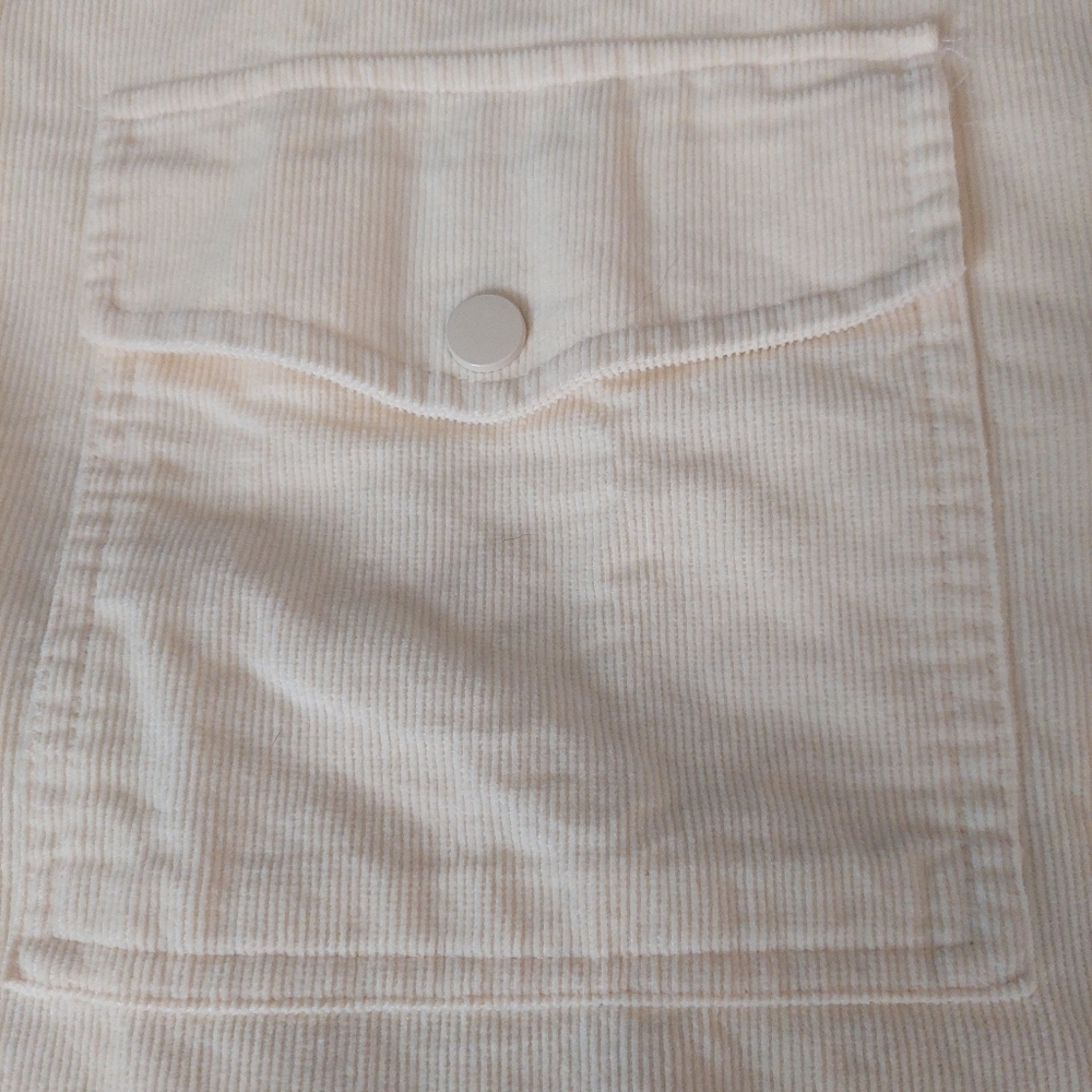 WeWoreWhat Pale Yellow Cordoroy Oversized Shirt Size M/L - Picture 5 of 5